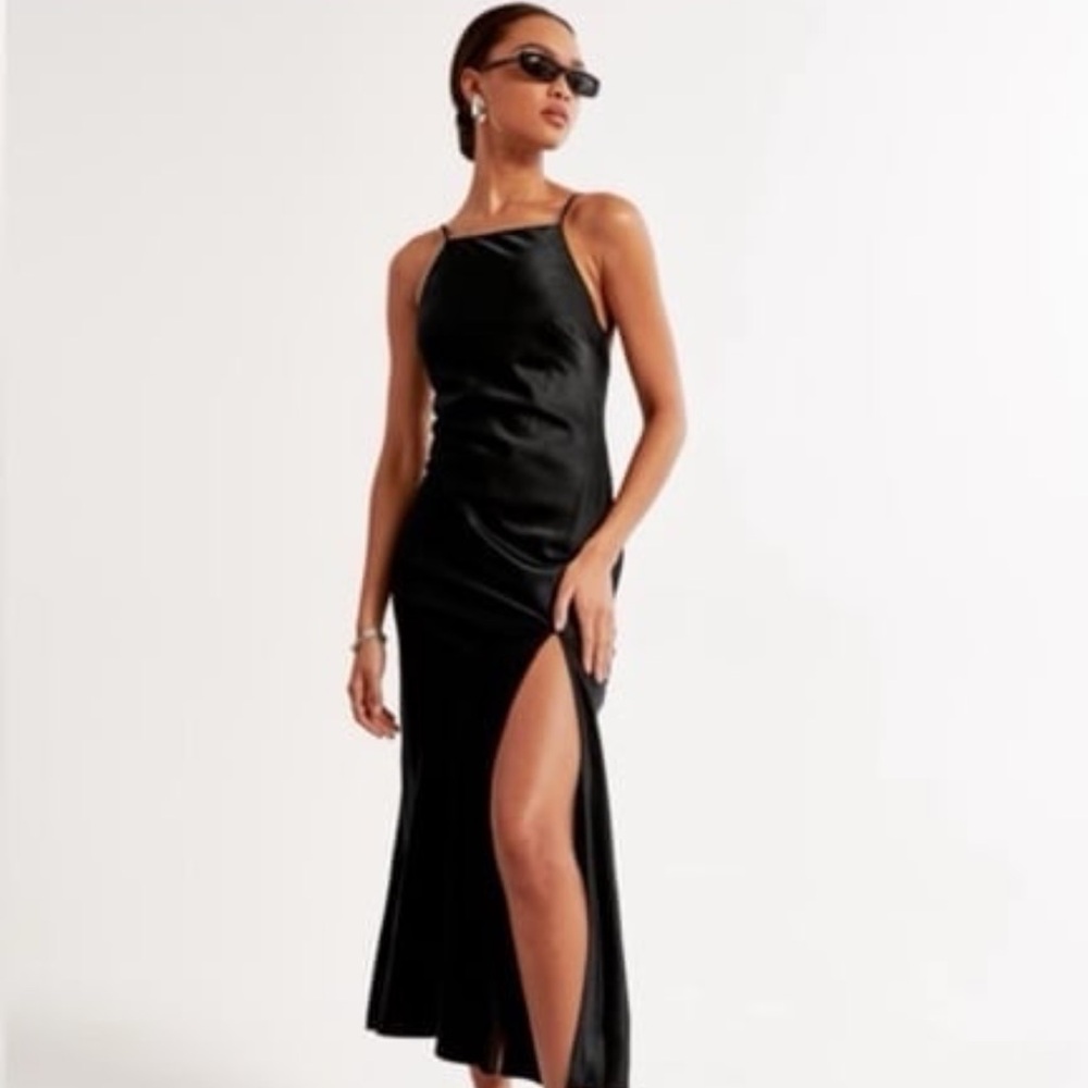 Abercrombie & Fitch satin low back maxi dress small